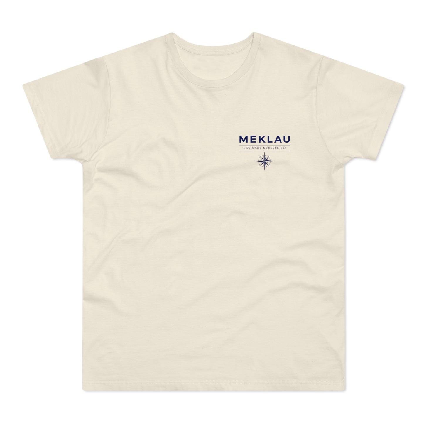 MEKLAU Compass T‑Shirt - Navigare Necesse Est Nautical Men's Tee