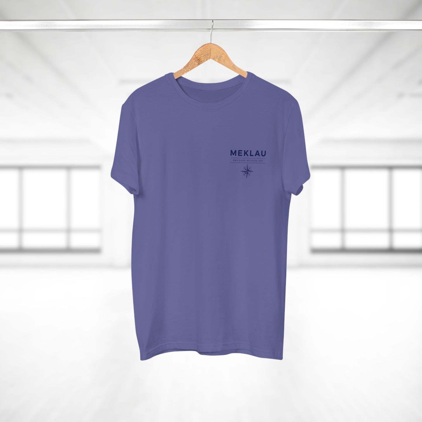 MEKLAU Compass T‑Shirt - Navigare Necesse Est Nautical Men's Tee