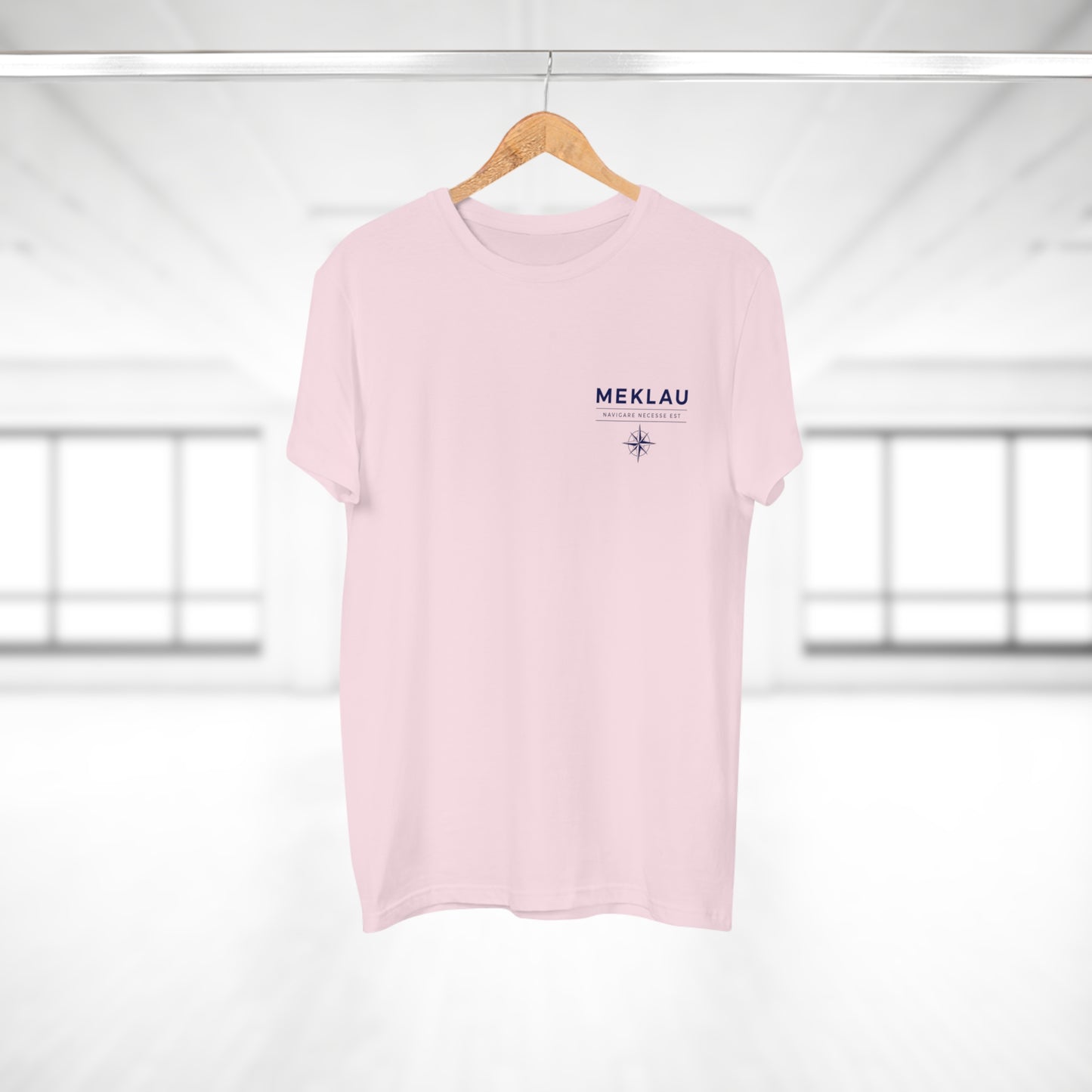 MEKLAU Compass T‑Shirt - Navigare Necesse Est Nautical Men's Tee