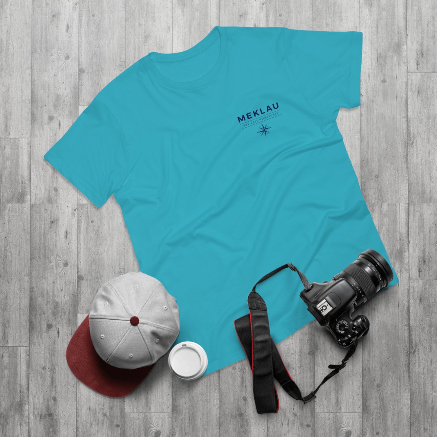 MEKLAU Compass T‑Shirt - Navigare Necesse Est Nautical Men's Tee