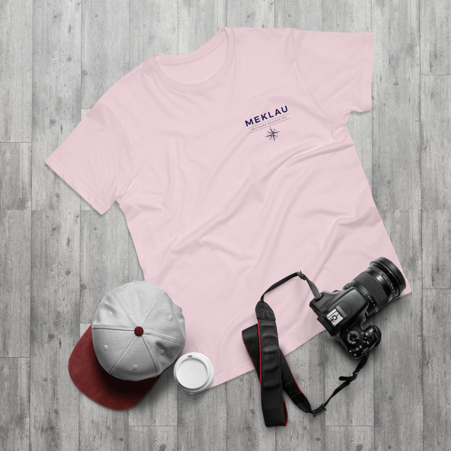MEKLAU Compass T‑Shirt - Navigare Necesse Est Nautical Men's Tee