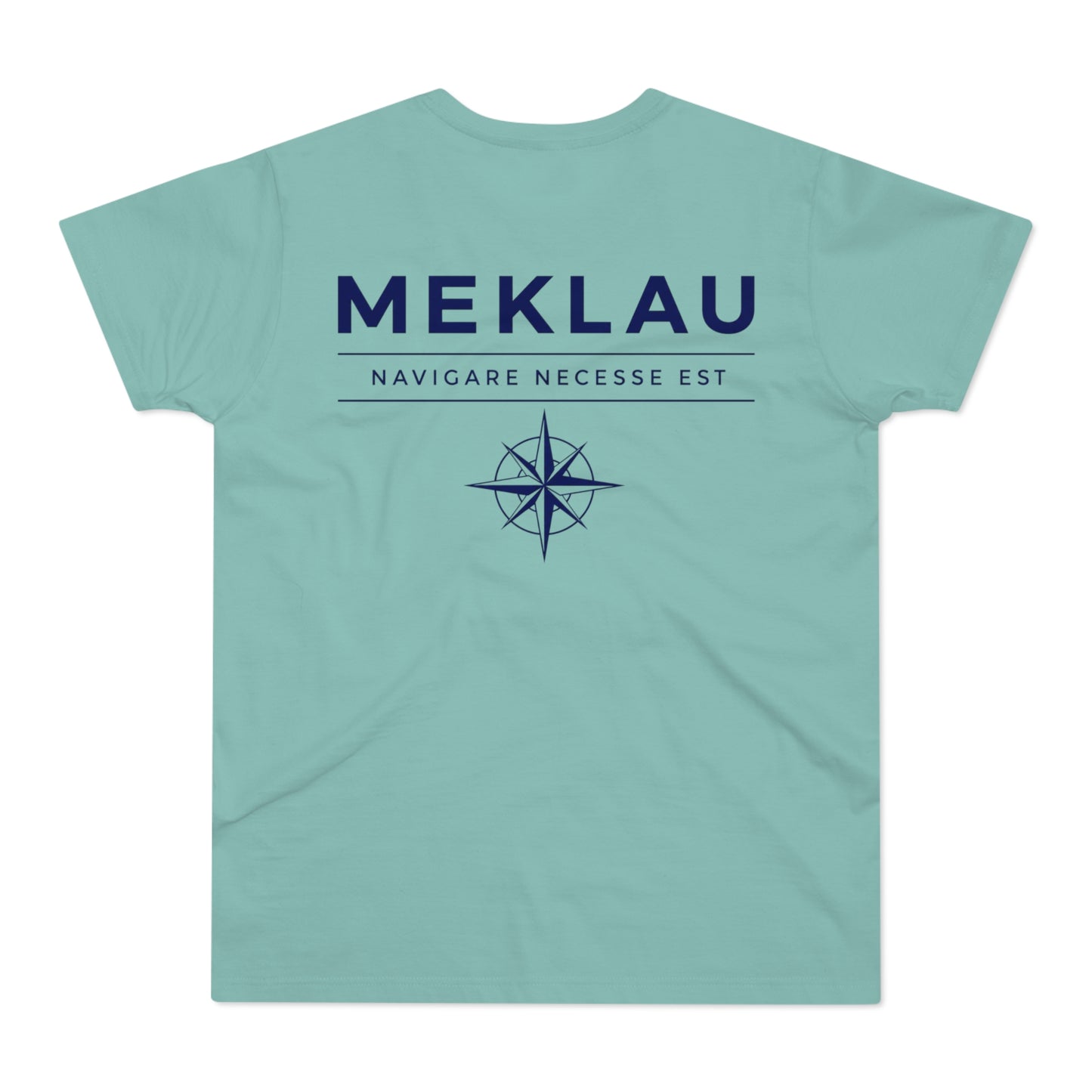 MEKLAU Compass T‑Shirt - Navigare Necesse Est Nautical Men's Tee