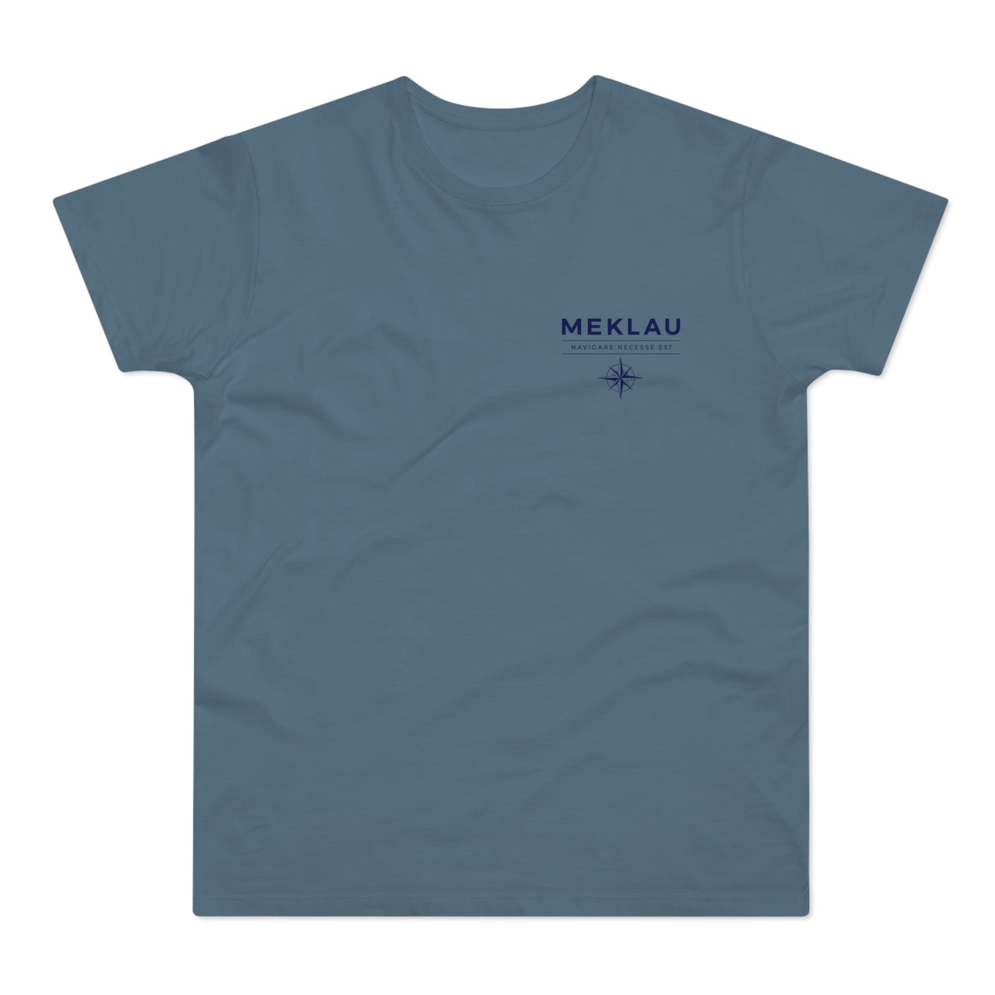 MEKLAU Compass T‑Shirt - Navigare Necesse Est Nautical Men's Tee
