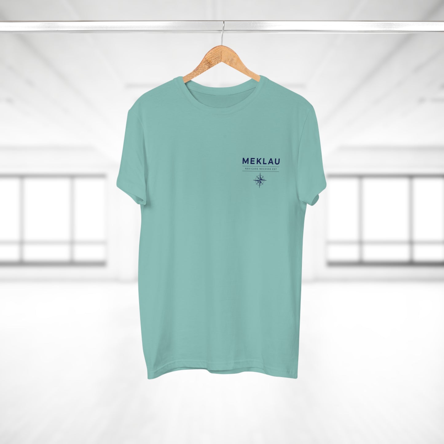 MEKLAU Compass T‑Shirt - Navigare Necesse Est Nautical Men's Tee