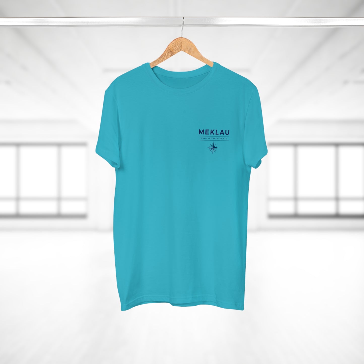 MEKLAU Compass T‑Shirt - Navigare Necesse Est Nautical Men's Tee
