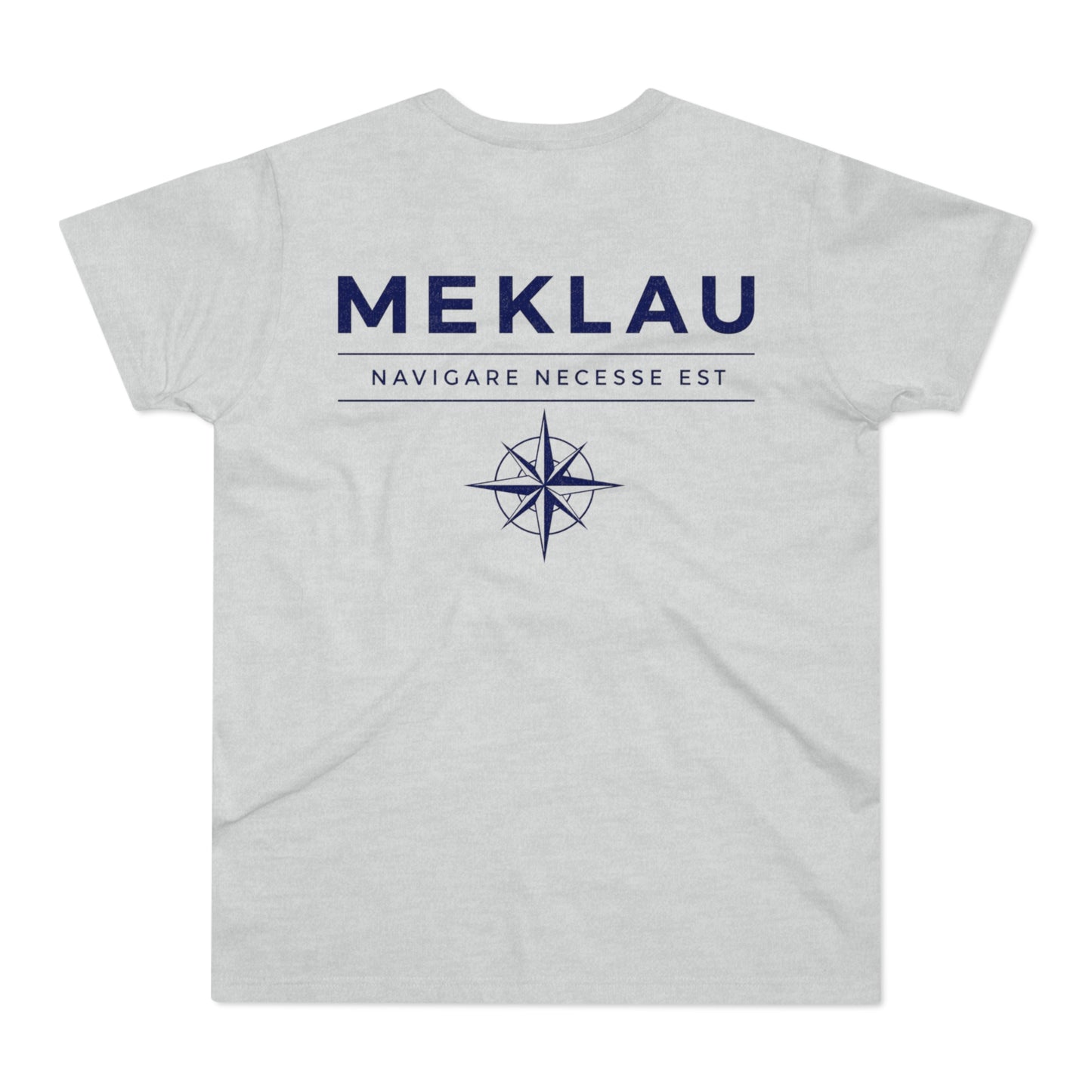 MEKLAU Compass T‑Shirt - Navigare Necesse Est Nautical Men's Tee