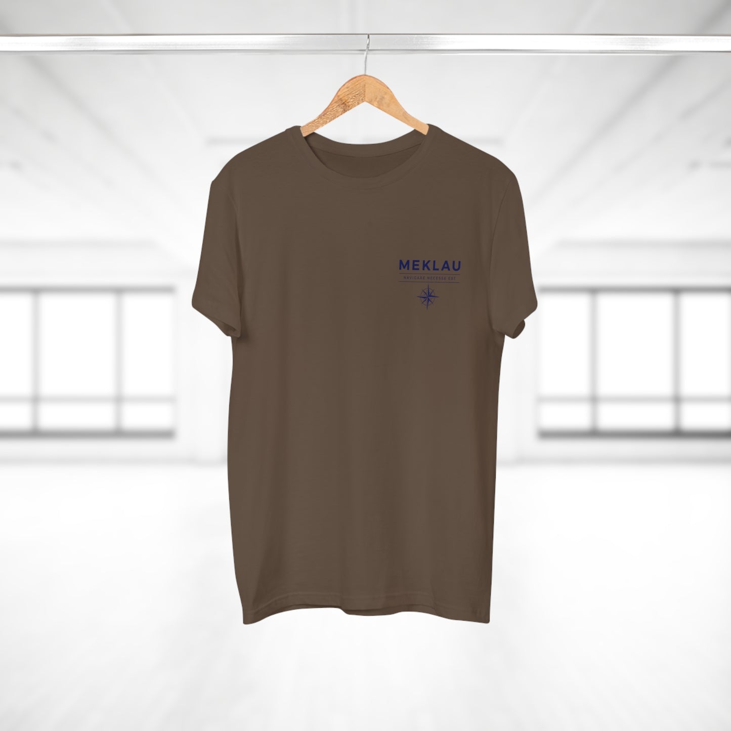 MEKLAU Compass T‑Shirt - Navigare Necesse Est Nautical Men's Tee