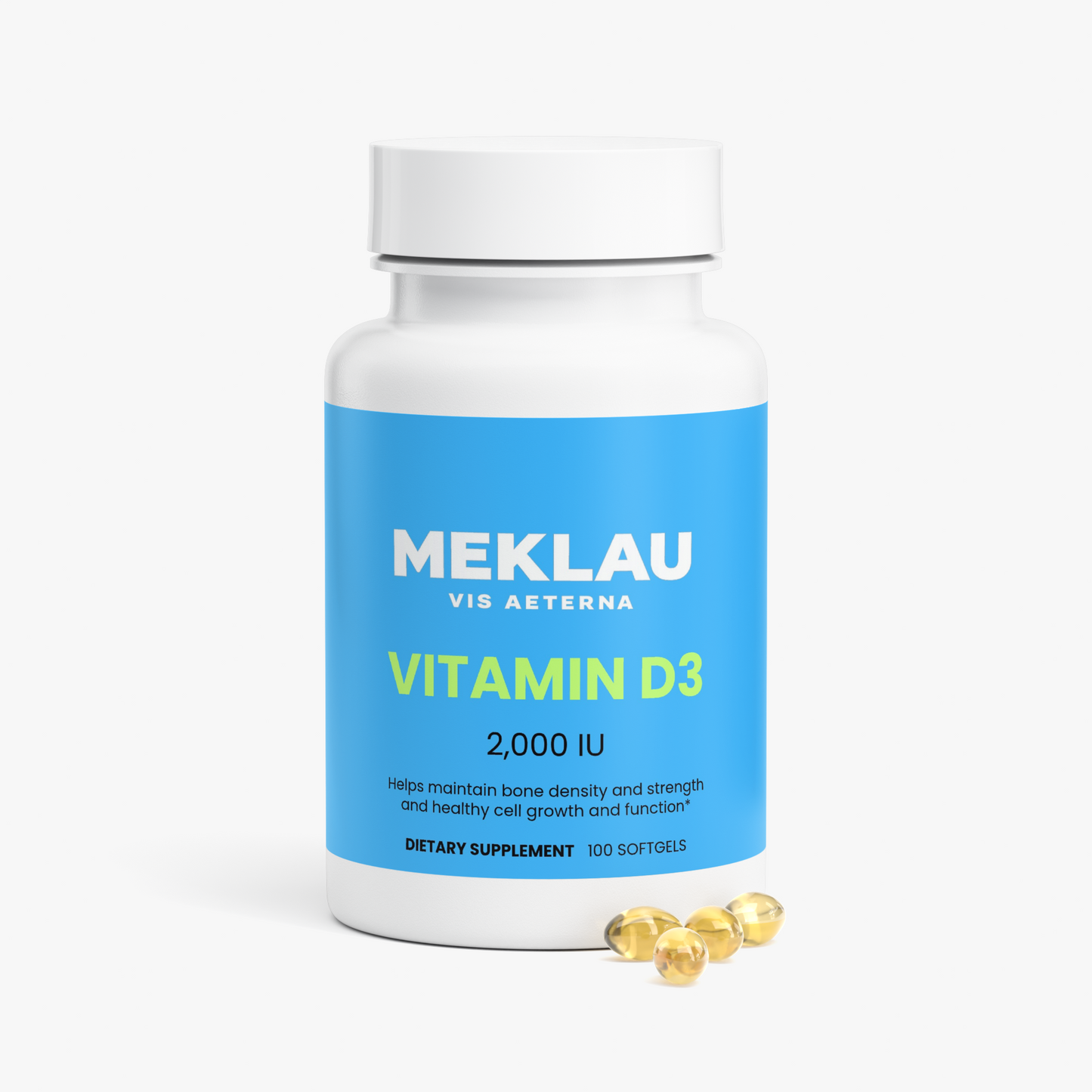 MEKLAU Vitamin D3 2,000 IU Vis Aeterna