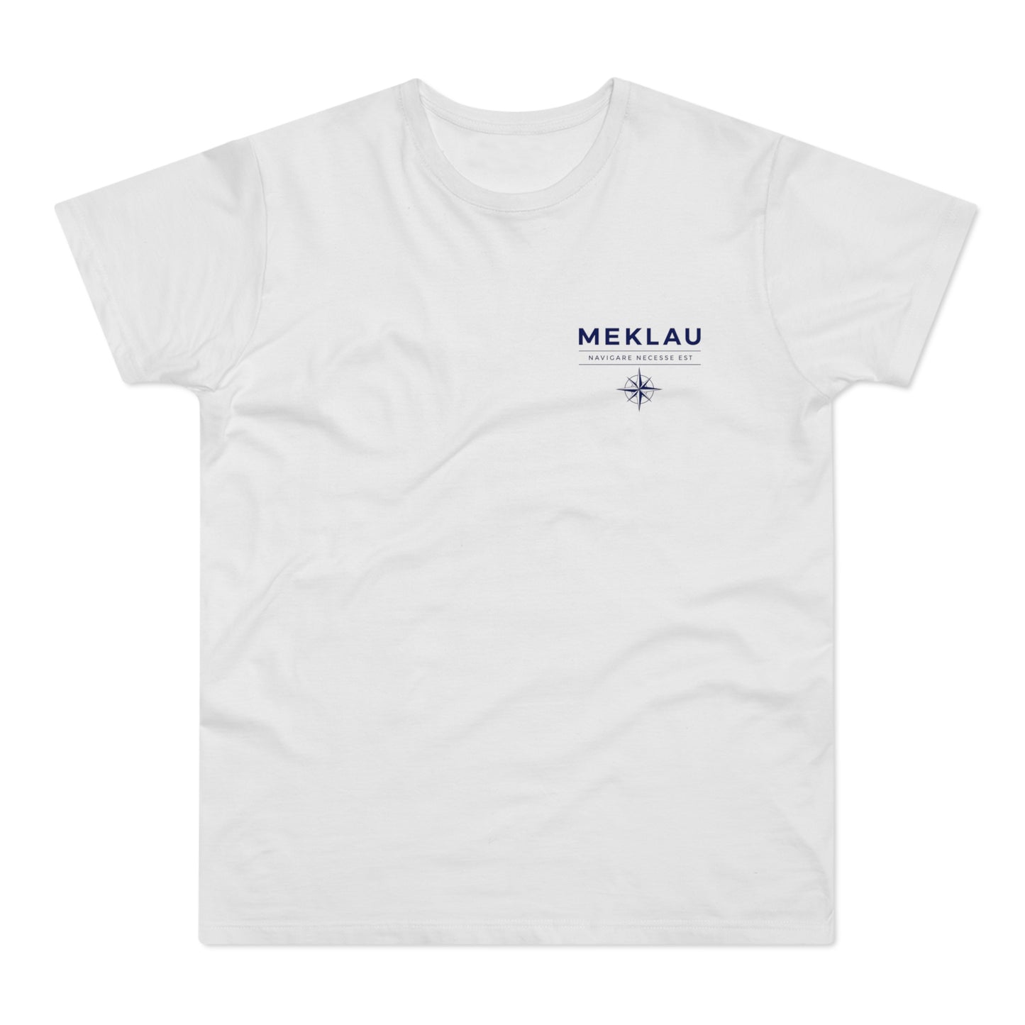MEKLAU Compass T‑Shirt - Navigare Necesse Est Nautical Men's Tee