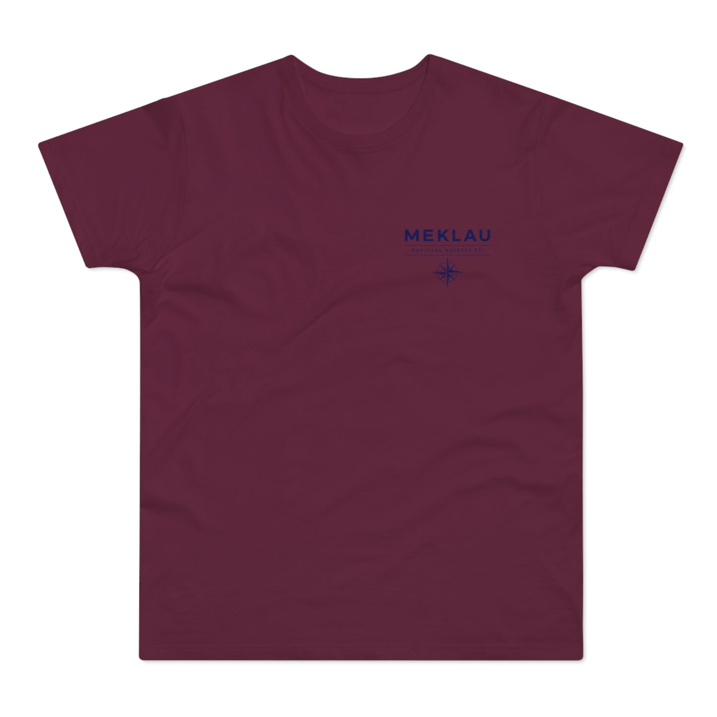 MEKLAU Compass T‑Shirt - Navigare Necesse Est Nautical Men's Tee