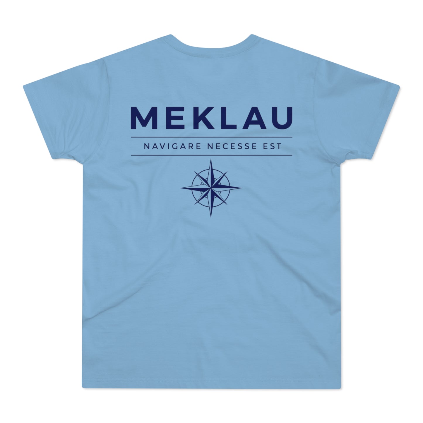 MEKLAU Compass T‑Shirt - Navigare Necesse Est Nautical Men's Tee