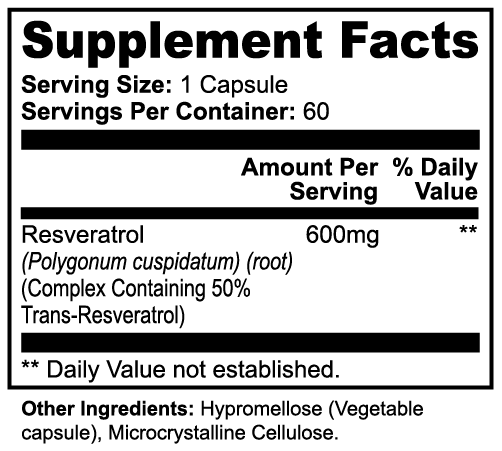 MEKLAU Resveratrol 50% 600mg Vis Aeterna