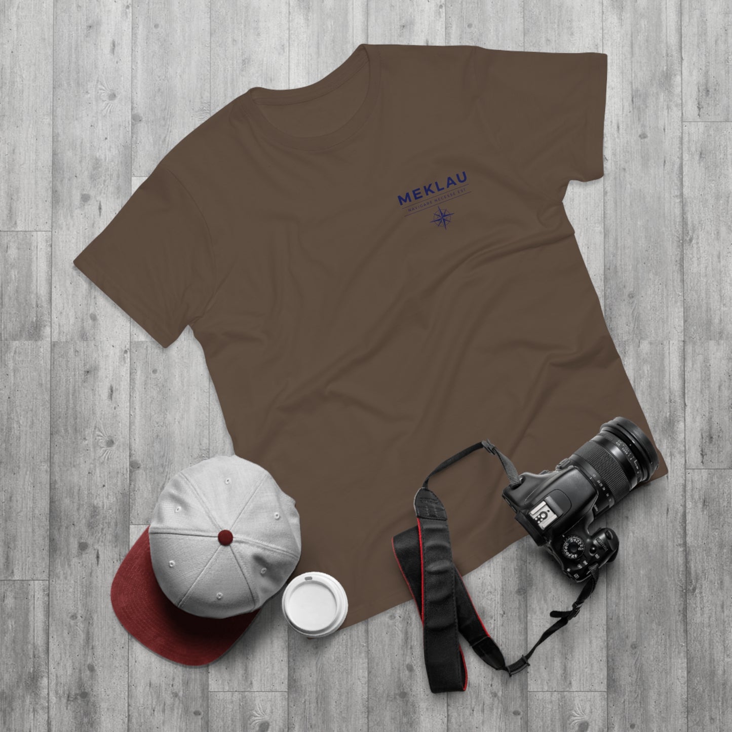 MEKLAU Compass T‑Shirt - Navigare Necesse Est Nautical Men's Tee