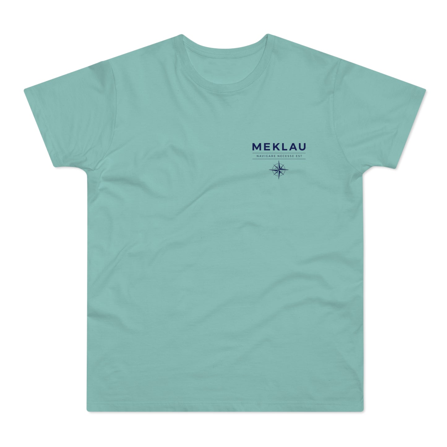 MEKLAU Compass T‑Shirt - Navigare Necesse Est Nautical Men's Tee