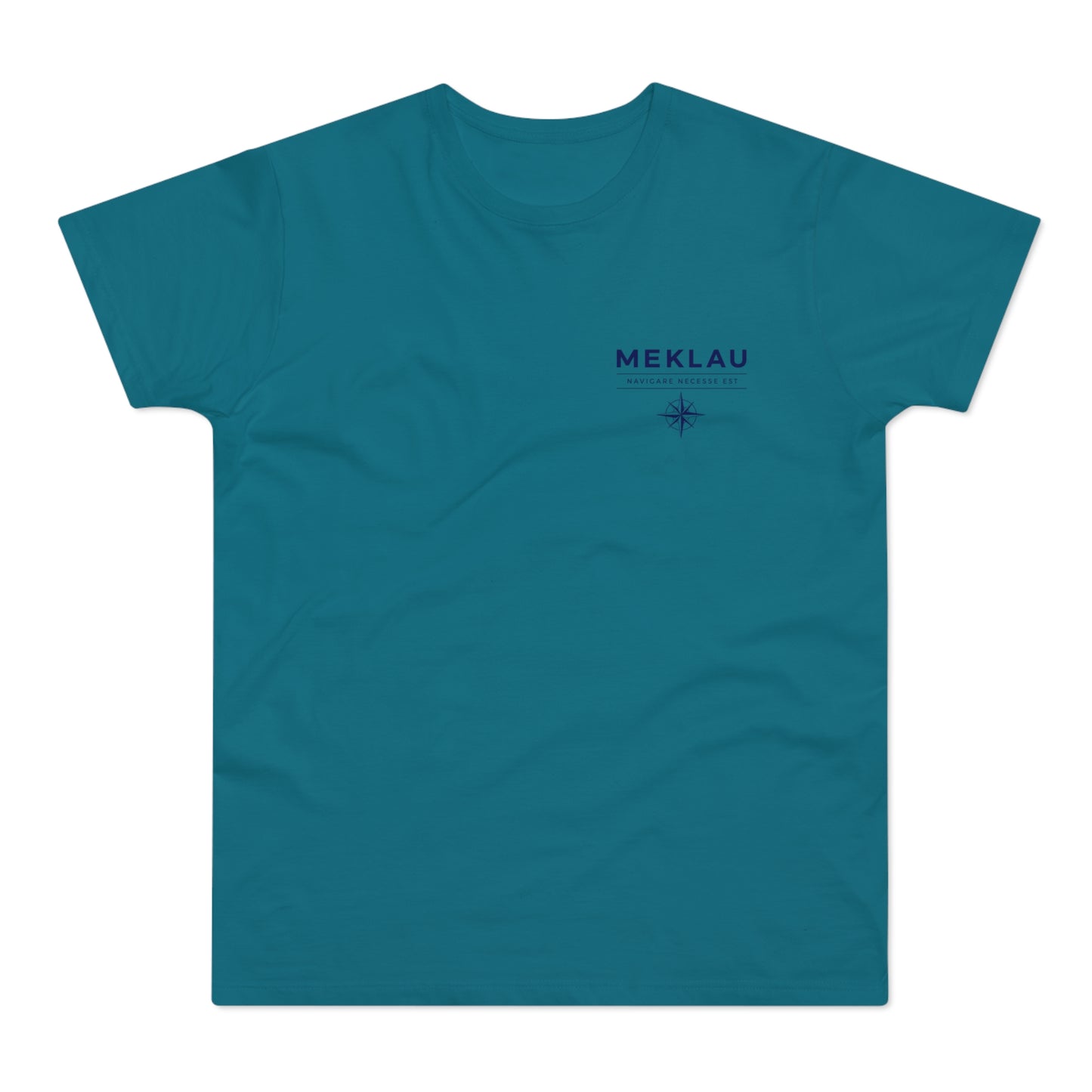 MEKLAU Compass T‑Shirt - Navigare Necesse Est Nautical Men's Tee