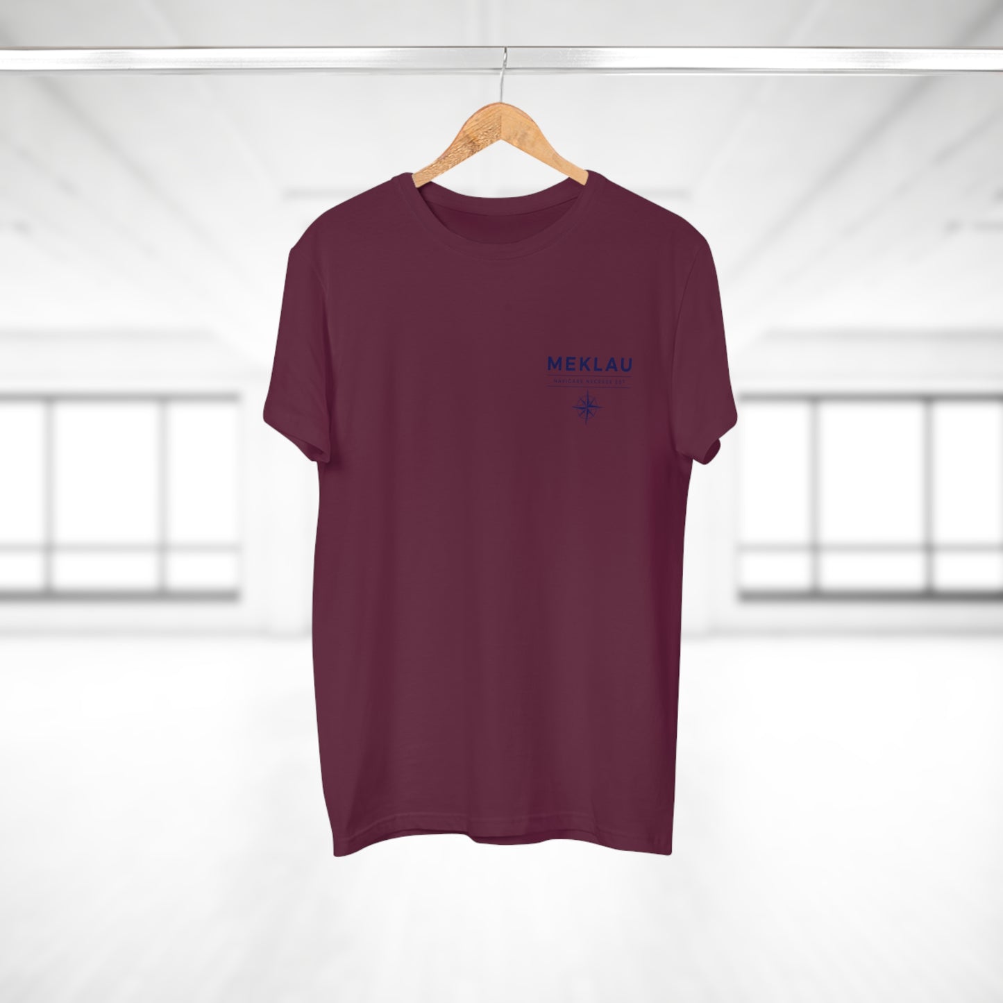 MEKLAU Compass T‑Shirt - Navigare Necesse Est Nautical Men's Tee