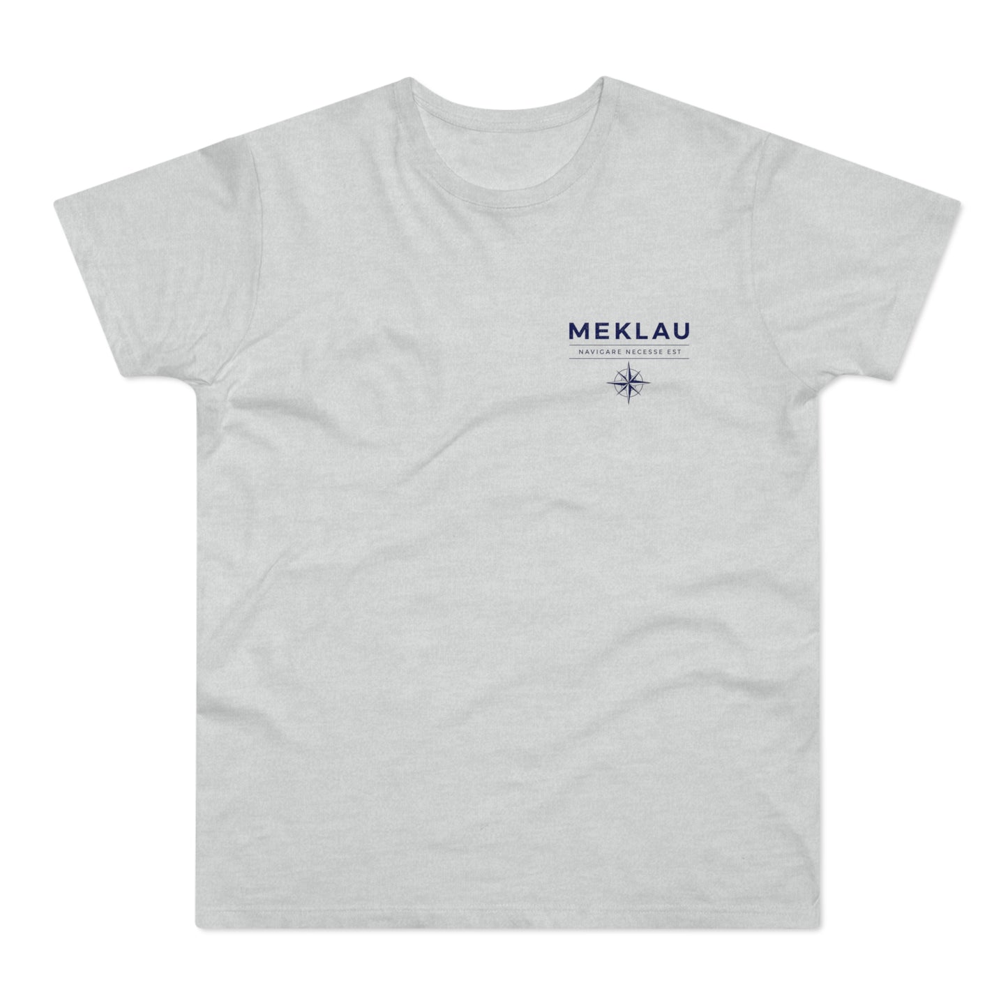 MEKLAU Compass T‑Shirt - Navigare Necesse Est Nautical Men's Tee