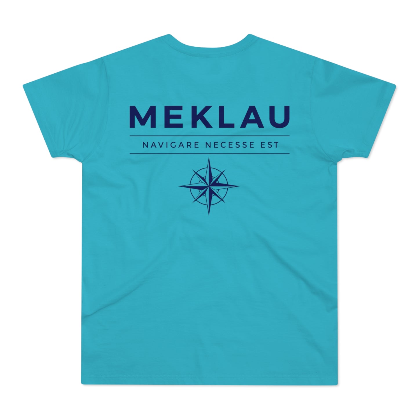 MEKLAU Compass T‑Shirt - Navigare Necesse Est Nautical Men's Tee