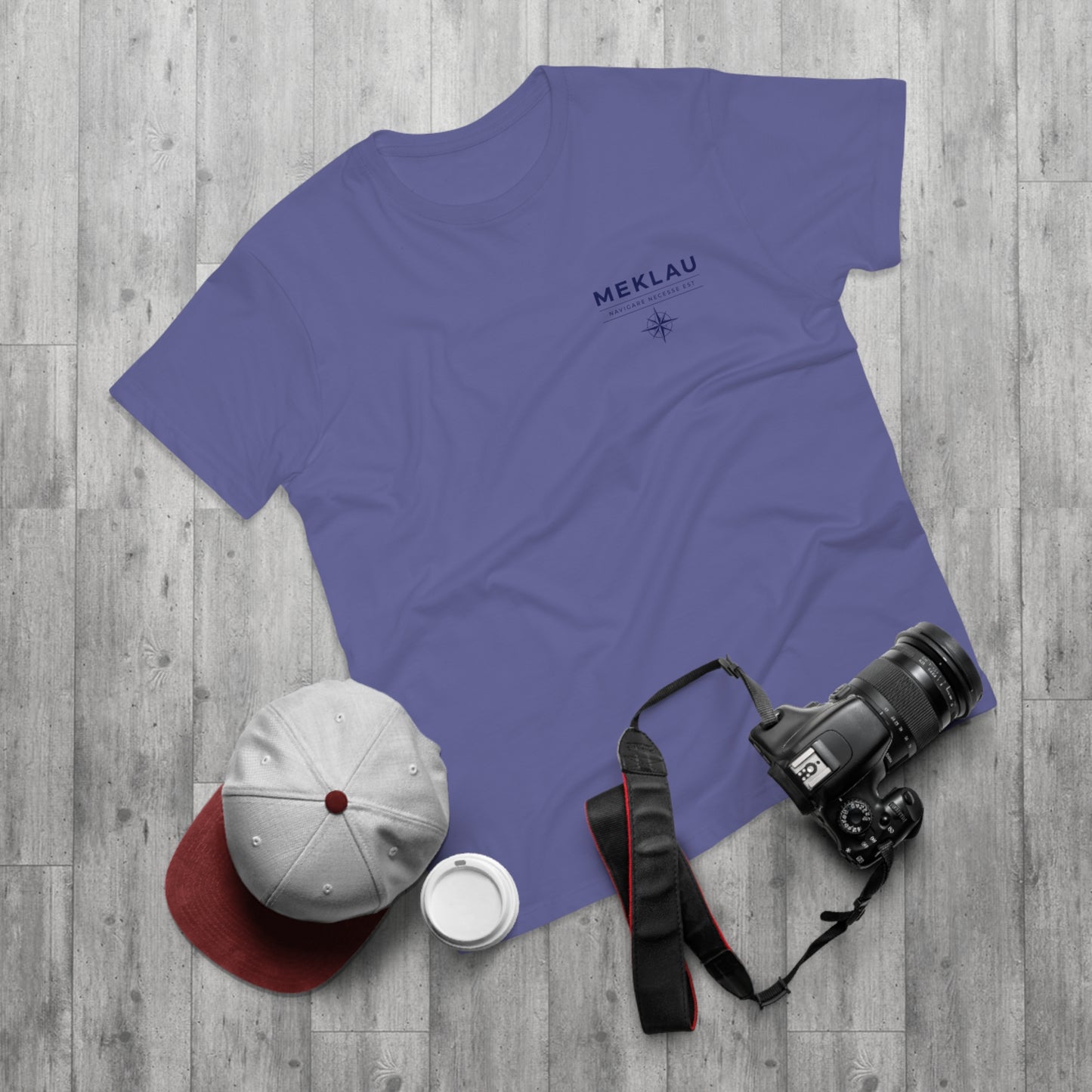 MEKLAU Compass T‑Shirt - Navigare Necesse Est Nautical Men's Tee