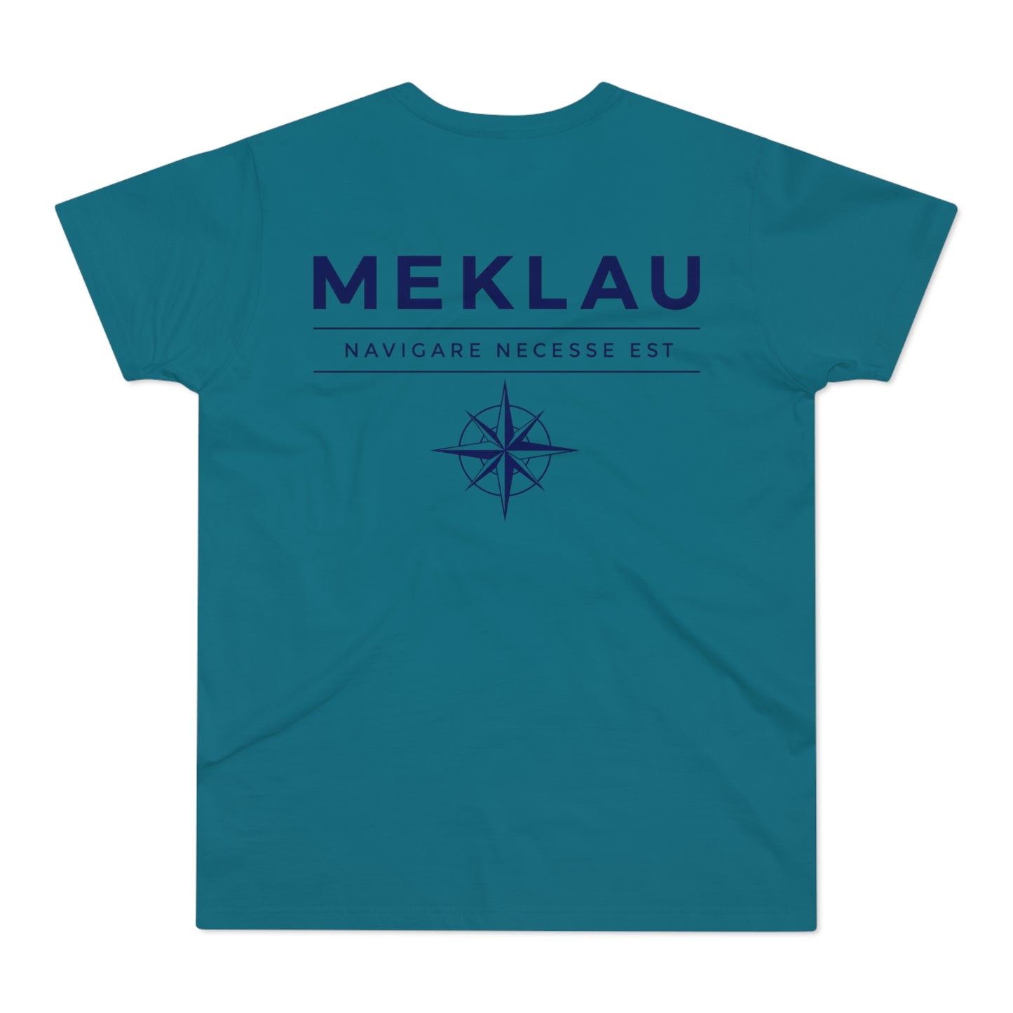 MEKLAU Compass T‑Shirt - Navigare Necesse Est Nautical Men's Tee