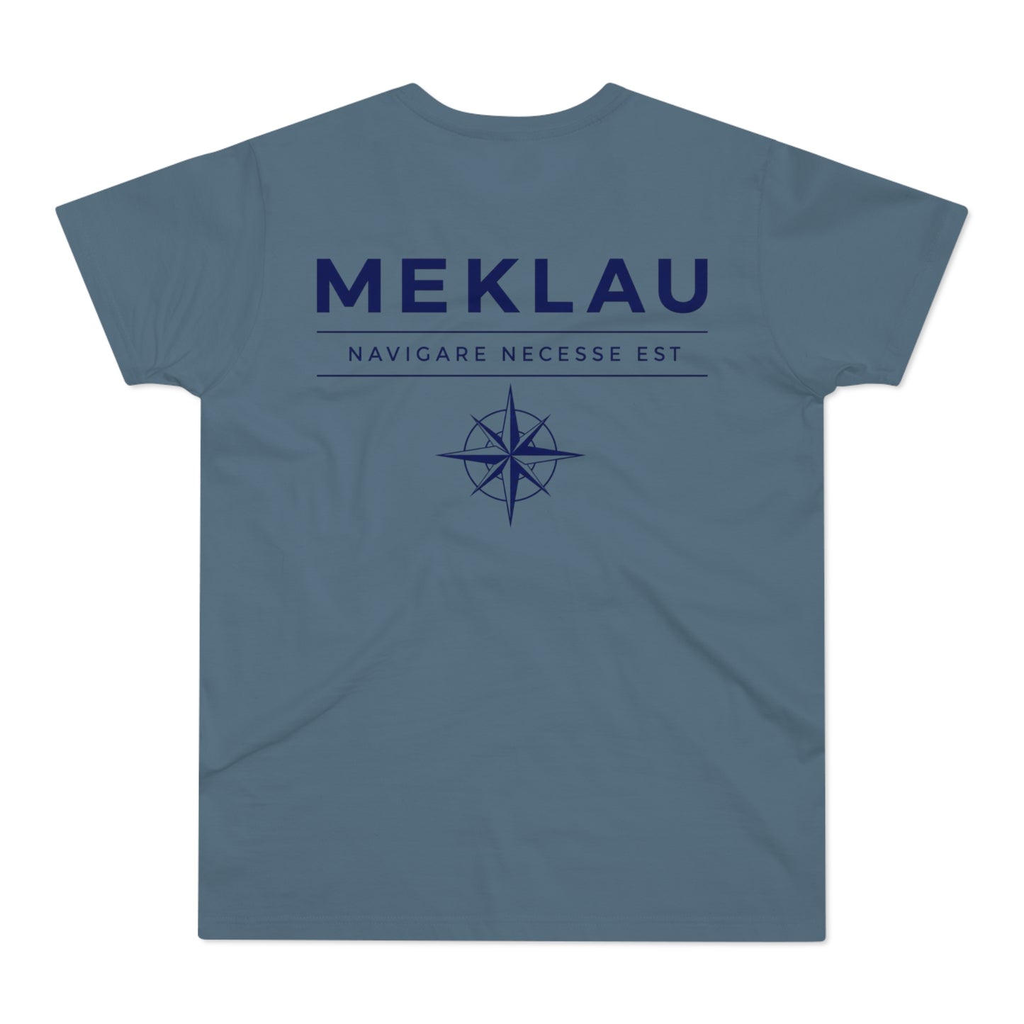 MEKLAU Compass T‑Shirt - Navigare Necesse Est Nautical Men's Tee