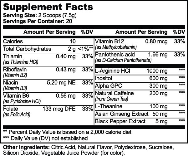MEKLAU Focus Powder (Sour Grape) Vis Aeterna